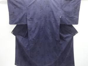 未使用品　花古典柄織出し手織り紬着物